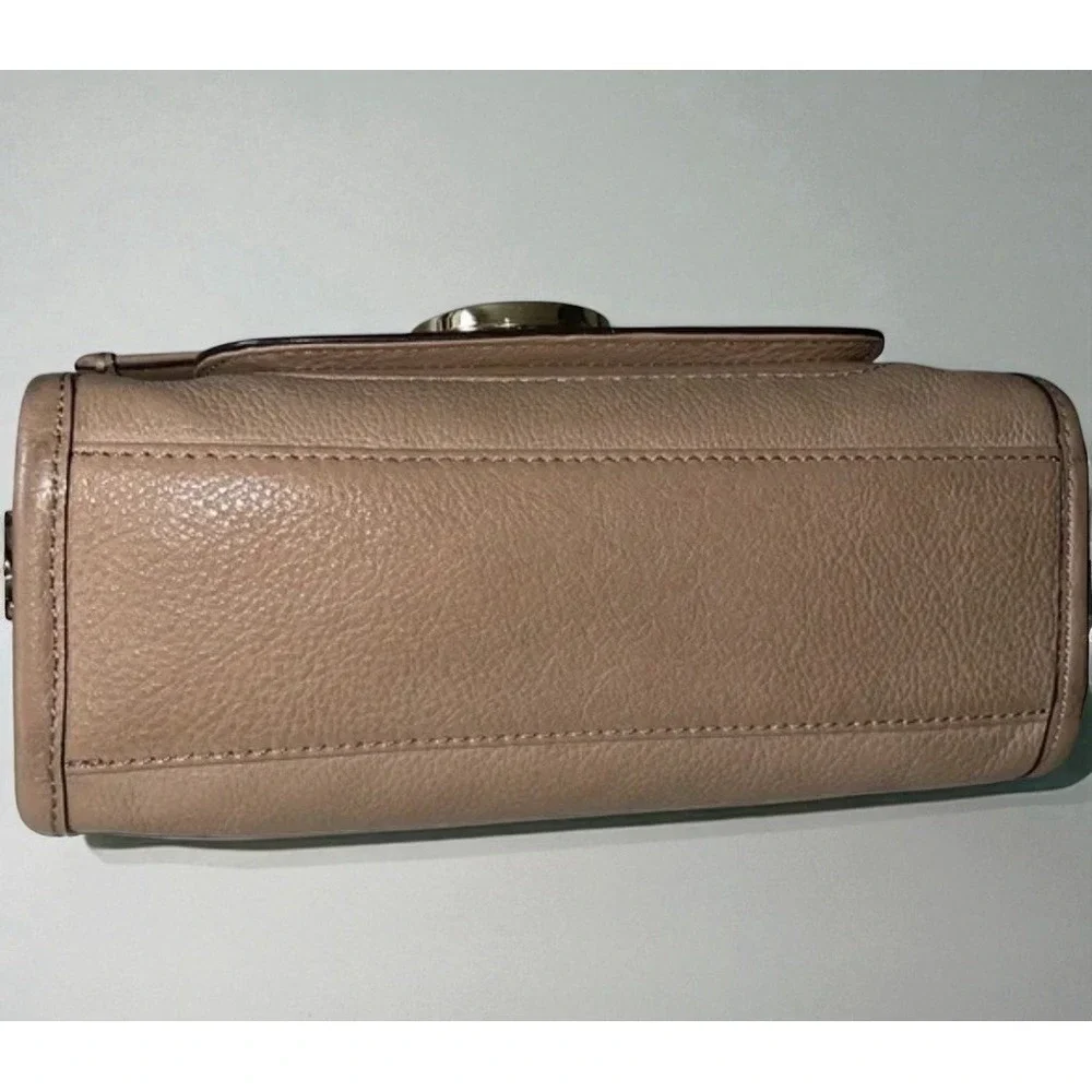 Michael Kors Crossbody Shoulder Bag Taupe Pebbled Leather Lk Nw